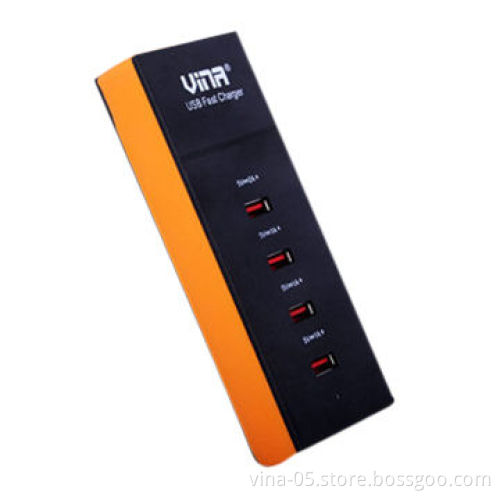 Cell phone charger multiple ports